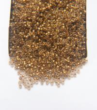 11/0 Charlotte Cut Beads Crystal Matt Bronze Lined 10/20/50/250/500 Grams embroidery materials, jewelry making, native vintage beads