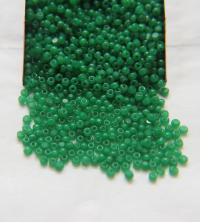 8/0 Charlotte Cut Beads 52240 Opal Green 10/20/50/250/500 Grams frosted glass beads, jewelry supply, vintage findings, craft supply