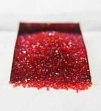 13/0 Charlotte Cut Beads Patina Light Red Transparent Aurore Boreale 5/10/20/50/250/500 Grams craft supplies, jewelry making