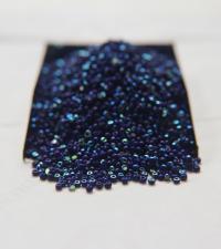 11/0 Charlotte Cut Beads Patina Opaque Dark Navy Blue Aurore Boreale 10/20/50/250/500 Grams 1300 Pieces