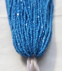 11/0 Hanks Charlotte Cut Beads 63080 Opaque Deep Turquoise Blue 1/5/25/50/100 Hanks 2.0mm indian beads, glass beads, NATIVE supply