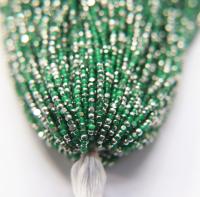 11/0 Hanks Charlotte Cut Beads Patina Opal Green Silver 1/5/25/50/100 Hanks PREMIUM SEED BEADS, Native Supplies
