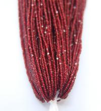 13/0 Hanks Charlotte Cut Beads Siam White Lined 1/5/25/50/100 Hanks jewellery rare glass beads, jewelry supply, findings, native supply