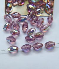5200 Vintage 12x8 mm Swarovski crystal bead oval shape Light Amethyst Aurore Boreale 2/12/36 Pieces, fancy beads decorations, wedding