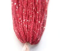 11/0 Hanks Charlotte Cut Beads Crystal Matt Ruby Lined 1/5/25/50/100 Hanks PREMIUM SEED BEADS, Native Supplies