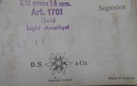 1701 Rivoli Flower Swarovski Austrian Crystal in Lite Amethyst 14mm foil back
