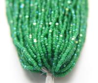 8/0 Hanks Charlotte Cut Beads 52240 Opal Green Aurore Boreale 1/5/25/50/100 Hanks PREMIUM SEED BEADS, Native Supplies