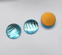 Swarovski 18 mm Article 2093/4 Vintage Aquamarine Foiled Flat Back Round Cabochon 2/6 Pieces