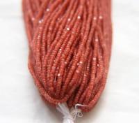 11/0 Hanks Charlotte Cut Beads Crystal Matt Vintage Rose Lined 1/5/25/50/100 Hanks PREMIUM SEED BEADS, Native Supplies