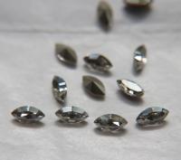 10X5 mm Vintage Swarovski fancy Navette in Crystal Silver Shade 36/72/144 Pieces Jewery making stones gemstones, fancy opal stones