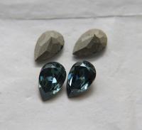 Vintage Swarovski 13x8.5 mm Crystal Blue Shade Pear Shape Premier Crystal Rhinestones 2/6/24/72/144  Pieces gemstones, jewlery