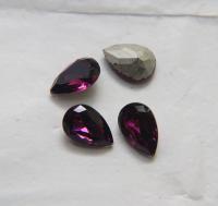 Vintage Swarovski 13x8.5 mm Amethyst Pear Shape Premier Crystal Rhinestones 2/6/24/72/144  Pieces gemstones, jewlery