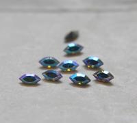 6X3 mm Czech fancy Navette fancy Crystal Aurore Boreale foiled 36/72/144/288 Pieces Jewery making stones gemstones, fancy opal stones