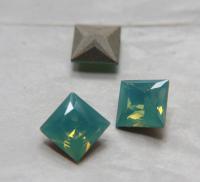 Vintage Swarovski 12 mm Pacific Opal Square Princess Cut 4447 Premier Crystal Rhinestones 2/6/12/36 Pieces gemstones