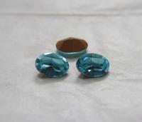 Vintage Preciosa  14x10 mm Crystal Aquamarine Oval Shape Premier Crystal Rhinestones 6/12/36/72/144 Pieces gemstones, jewlery