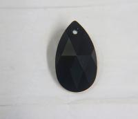 50 mm Swarovski Crystal 6106 Big Rare Pear Beads Pendants Fancy Crystal drop in Jet / Crystal Copper vintage findings