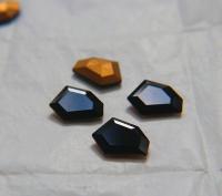 Vintage Swarovski 18 x 13 mm unusual shape Fancy rare stones in JET foiled 2/6/12/36/144 Pieces gemstones, jewlery making, color zirconium