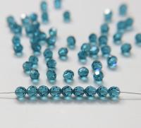 6mm Swarovski Elements Article 5000 Indicolite Faceted Round Beads jewelry making ornament