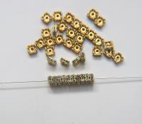 Swarovski Square Spacer Rondelle 177604 5mm Metal findings vintage components jewelry making craft supplies decorations