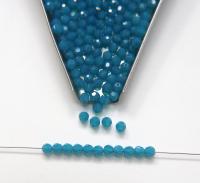 4mm Vintage Swarovski crystal beads Caribbean Blue Opal faceted round beads article 5000 PREMIUM rare vintage supplies jewelry making