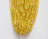 11/0 Hanks Charlotte Cut Beads Patina Transparent Yellow Aurore Boreale  PREMIUM SEED BEADS Native Supplies jewelry making craft supply