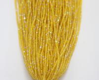 11/0 Hanks Charlotte Cut Beads Patina Transparent Yellow Aurore Boreale  PREMIUM SEED BEADS Native Supplies jewelry making craft supply