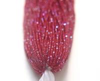 11/0 Hanks Charlotte Cut Beads Patina Opaque Cherry Red Aurore Boreale Hanks PREMIUM SEED BEADS Native Supplies jewelry making findings
