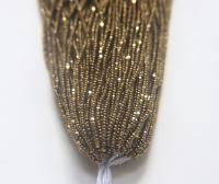 11/0 Hanks Charlotte Cut Beads Light Dorado glass beads native jewelry supply findings craft supply vintage supply