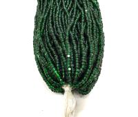 8/0 Hanks Charlotte Cut Beads Transparent Deep Green Hanks PREMIUM SEED BEADS Native Supplies ornament making