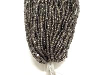 8/0 Hanks Charlotte Cut Beads Patina Transparent Crystal Gun Metal Hanks PREMIUM SEED BEADS Native Supplies ornament making