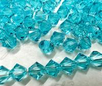 5mm Light Turquoise Swarovski 5328 Bicones crystal beads jewelry making beads