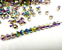 4mm Preciosa Mix colors Aurore Boreale Bicones Beads PREMIUM MATERIALS embroidery materials jewelry