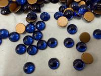 Swarovski 5mm Round Cabochon Cabs foiled Fuchsia Article # 2090/4 Vintage Flat Back JEWELRY COMPONENTS