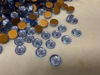 Swarovski 5mm Round Cabochon Cabs foiled Fuchsia Article # 2090/4 Vintage Flat Back JEWELRY COMPONENTS