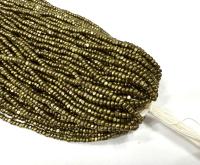 11/0 Hanks Charlotte Cut Beads Metallic Khaki