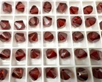 8 MM Red Magma 2X Swarovski Bicone beads Cuts