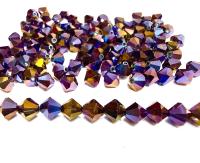 6mm Rainbow Dark AB Swarovski Bicone Beads, Jewelry Making Supplies