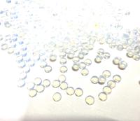 2.5mm White Opal unfoiled Swarovski Crystals, Flat Back Cabochons