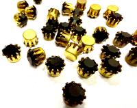 Swarovski Crystal 30ss Vintage Crown Setting, Brass Jewelry Supplies