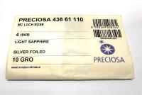 4mm Preciosa Light Sapphire Flat Back Sew-On Stones