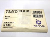 4mm Preciosa Crystal Topaz Flat Back Sew-On Stones