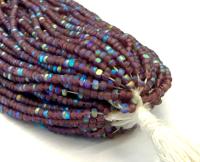 Charlotte Cut Seed Beads 11/0, Patina Matt Amethyst Aurore Boreale