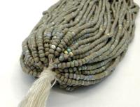Charlotte Cut Seed Beads 11/0, Patina Matt Opaque Grey Aurore Boreale