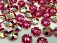 8mm Swarovski Rose Aurore Boreale Flower Sew-on Stone