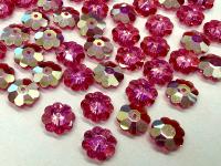8mm Swarovski Rose Aurore Boreale Flower Sew-on Stone