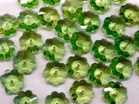 12mm Swarovski Peridot Flower Sew-on Crystal (2/4/12 Pieces)