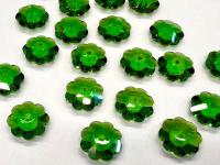 12mm Swarovski Light Emerald Flower Sew-on Crystal (2/4/12 Pieces)