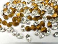Vintage Swarovski 6x4 mm Crystal Pear Shape 4320 Premier Crystal Rhinestones (6 Pieces) gemstones, jewlery