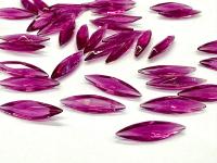 Swarovski Fuchsia Unfoiled Navette Crystals, 15x4mm, Gold Foil Back, Jewelry Making