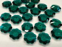 12mm Swarovski Emerald Flower Sew-on Crystal (2/4/12 Pieces)